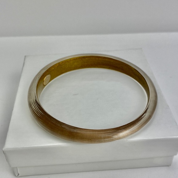 EUC ALEXIS BITTAR TAPERED BANGLE BRACELET GOLD - Picture 7 of 7